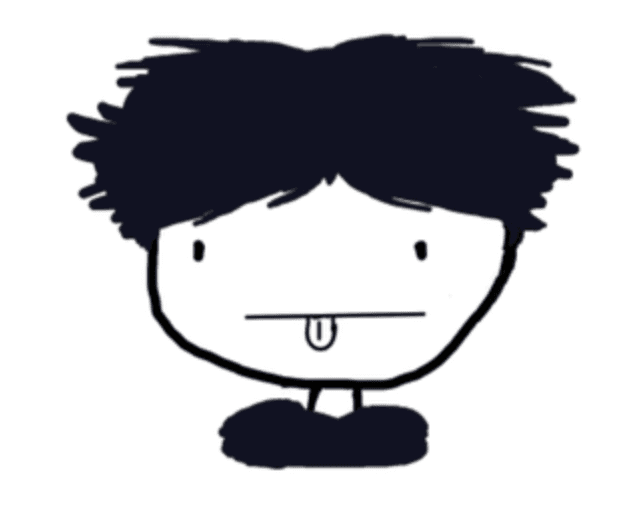 Quert Alfonso M. Villafuerte — a hand-drawn blob person with a lot of hair